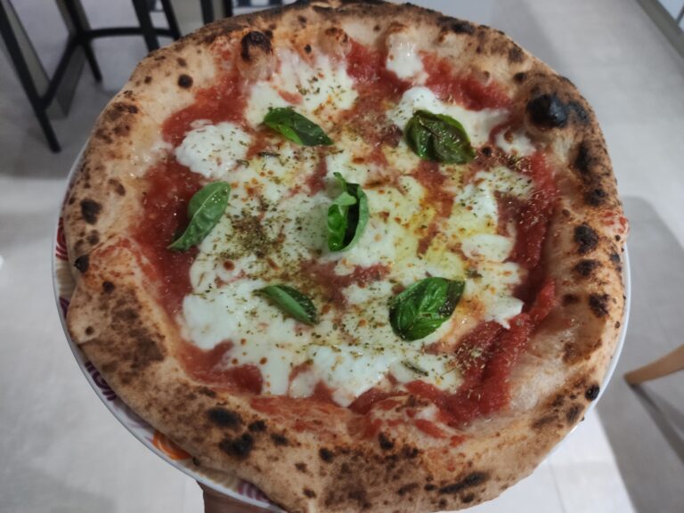Pizza tonda con il metodo dell’autolisi con 8 ore di lievitazione